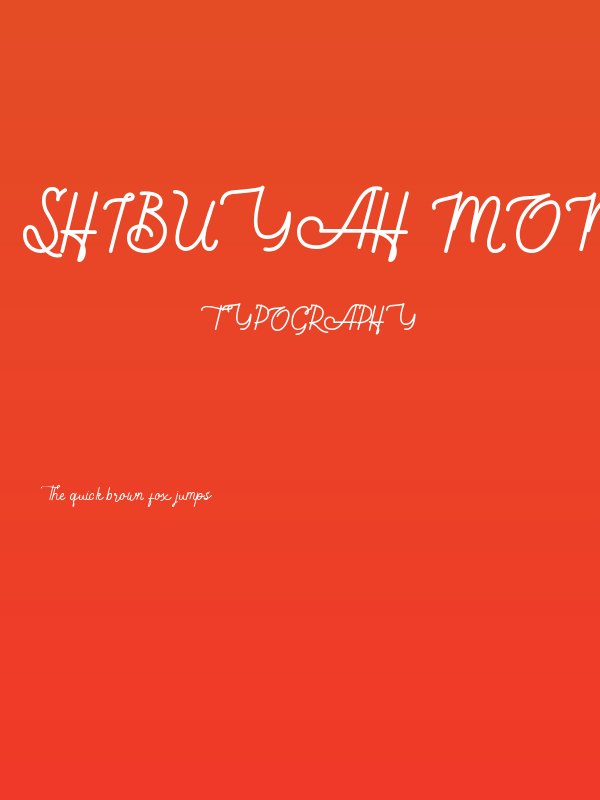 Shibuyah Monoline Poster