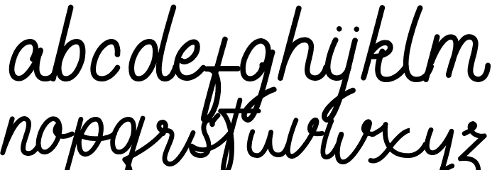 Shibuyah Monoline Font LOWERCASE