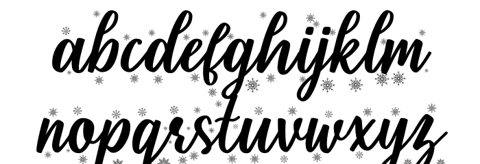 Shielfie Christmas Font LOWERCASE