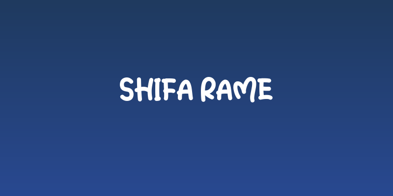 Shifa Rame Social Header