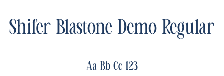 Shifer Blastone Demo Regular Font Preview