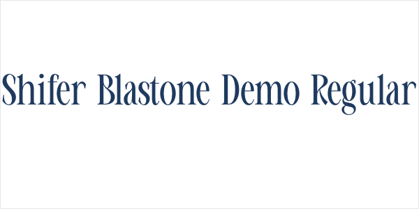 Shifer Blastone Demo Regular Logo