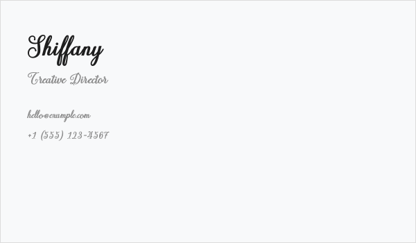 Shiffany Business Card