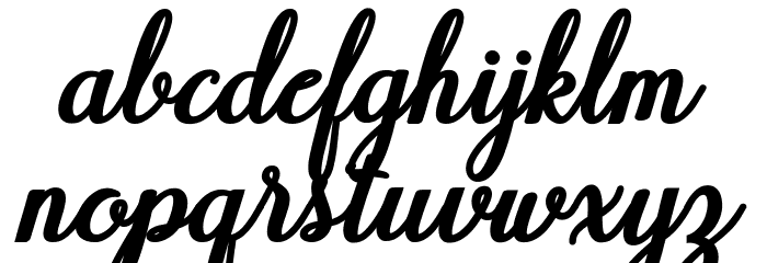 Shiffany Font LOWERCASE