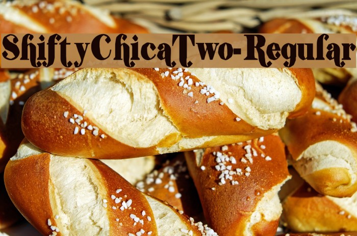 ShiftyChicaTwo-Regular Font examples