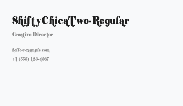 ShiftyChicaTwo-Regular Business Card