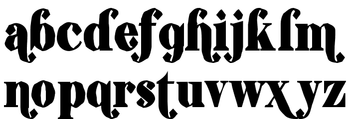 ShiftyChicaTwo-Regular Font LOWERCASE