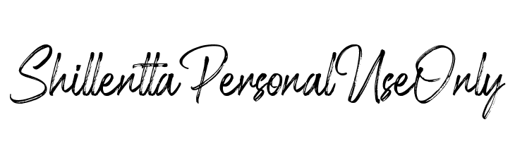 Shillentta Personal Use Only  नि: शुल्क फ़ॉन्ट्स डाउनलोड