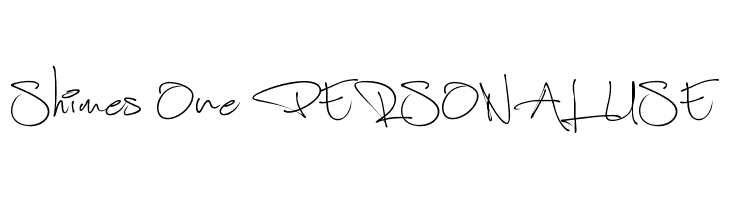 Shimes One PERSONAL USE  font caratteri gratis