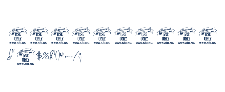 Shimes One PERSONAL USE Other Characters