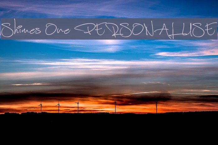 Shimes One PERSONAL USE Example 2