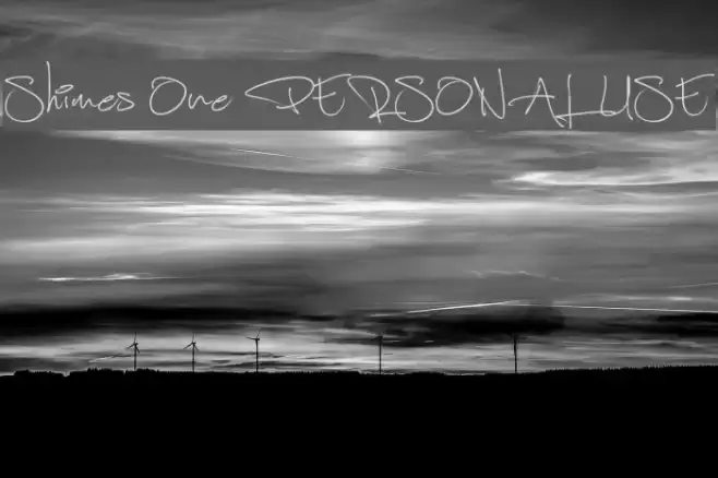 Shimes One PERSONAL USE Font examples