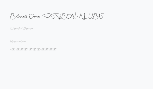 Shimes One PERSONAL USE Business Card