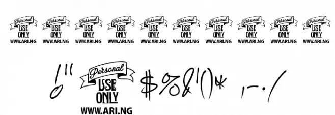 Shimes Two PERSONAL USE Font OTHER CHARS