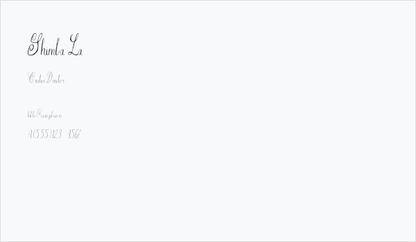 Shimla La Business Card