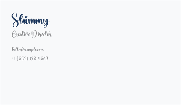 Shimmy Business Card