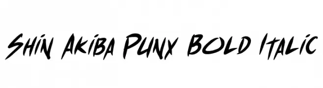 Shin Akiba Punx Bold Italic  免费字体下载