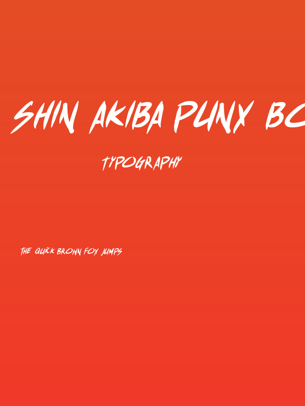 Shin Akiba Punx Bold Italic Poster