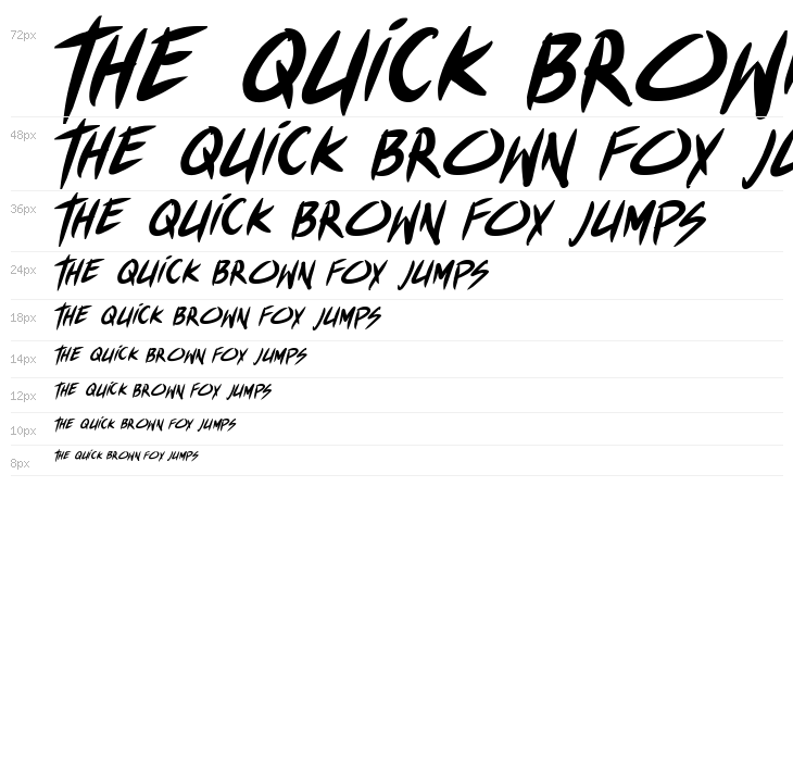 Shin Akiba Punx Bold Italic Waterfall