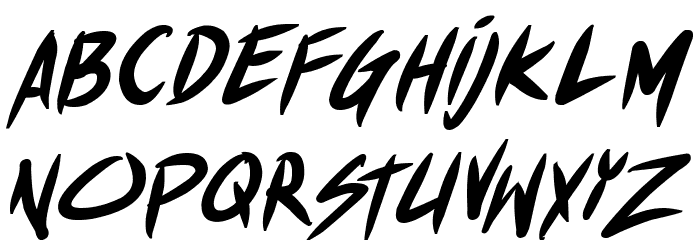 Shin Akiba Punx Bold Italic Font LOWERCASE