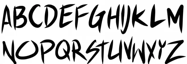 Shin Akiba Punx Caratteri MAIUSCOLE