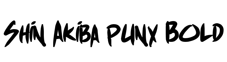 Shin Akiba punx Bold  Frei Schriftart Herunterladen