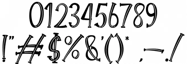 Shine Bloom Line Font OTHER CHARS