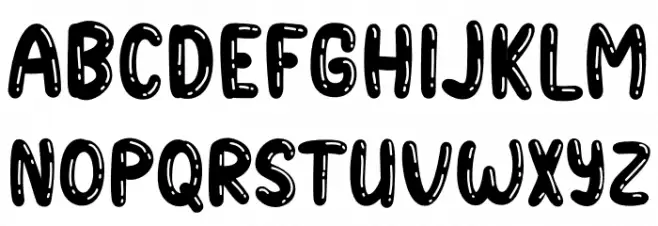 Shine Bright Inline Font UPPERCASE
