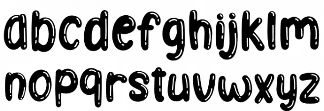 Shine Bright Inline Font LOWERCASE