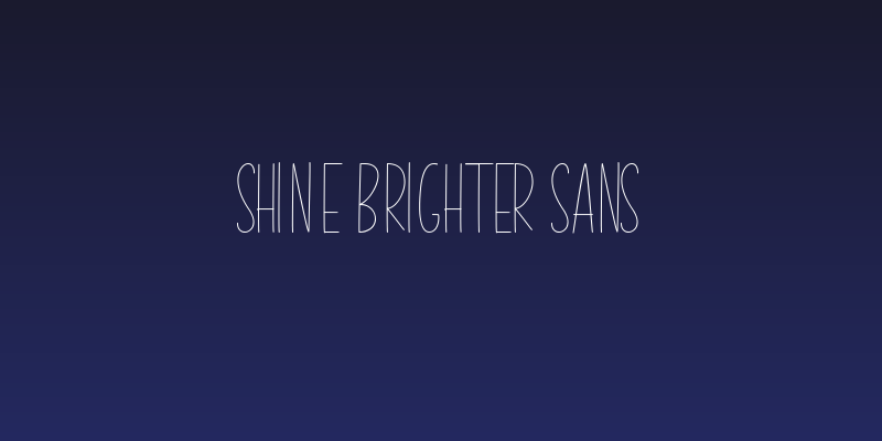 Shine Brighter Sans Social Header