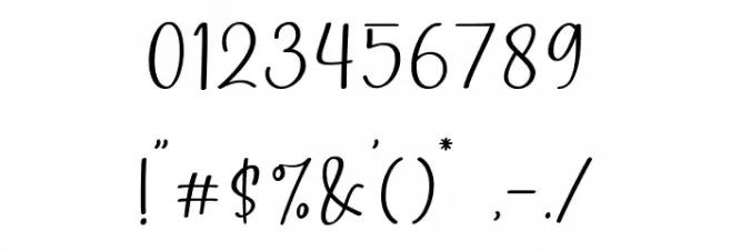 Shine Brighter Font OTHER CHARS