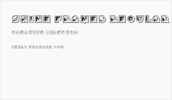 Shine Framed Regular Business Card