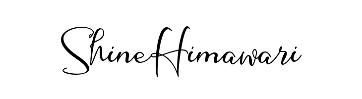Shine Himawari  Frei Schriftart Herunterladen
