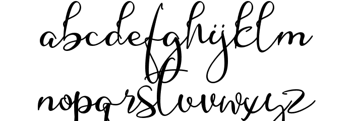 Shine Himawari Font LOWERCASE