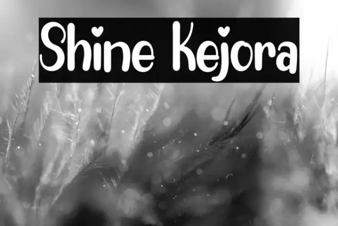 Shine Kejora Font examples