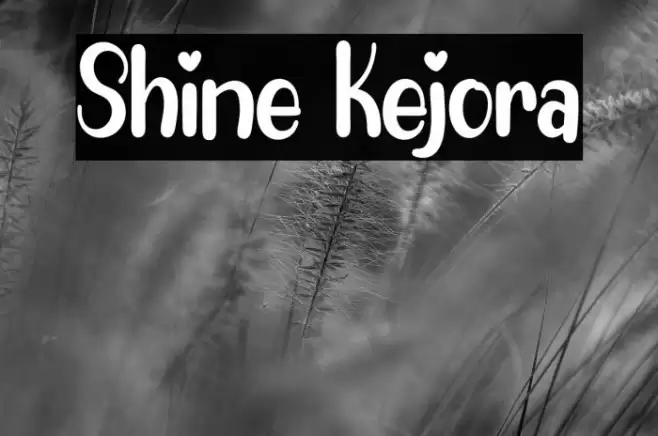 Shine Kejora Font examples