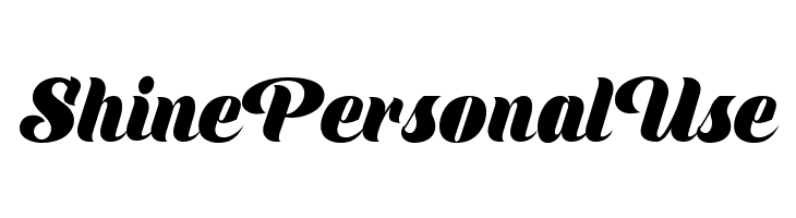Shine Personal Use  नि: शुल्क फ़ॉन्ट्स डाउनलोड