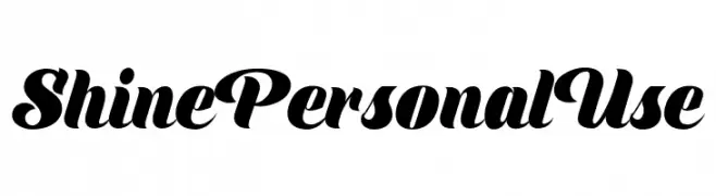 Shine Personal Use  Frei Schriftart Herunterladen