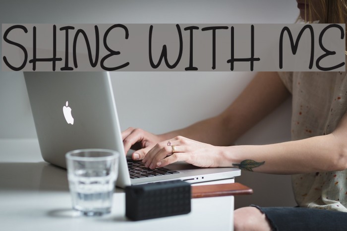 Shine With Me Font examples