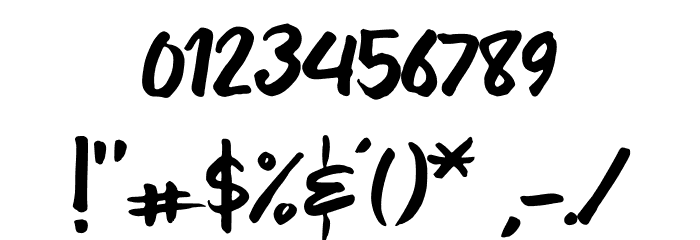 ShineBrush Font OTHER CHARS