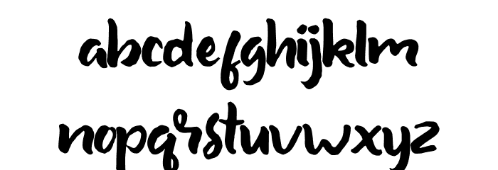 ShineBrush Font LOWERCASE