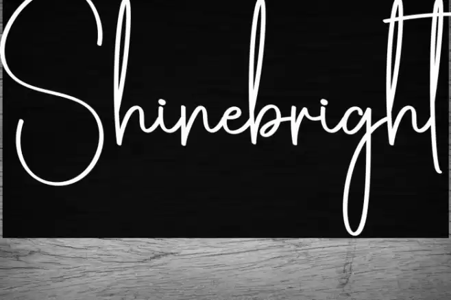 Shinebright Font examples