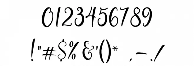 Shinesy Font OTHER CHARS