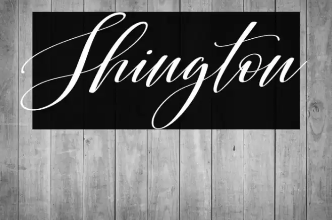 Shington Font examples