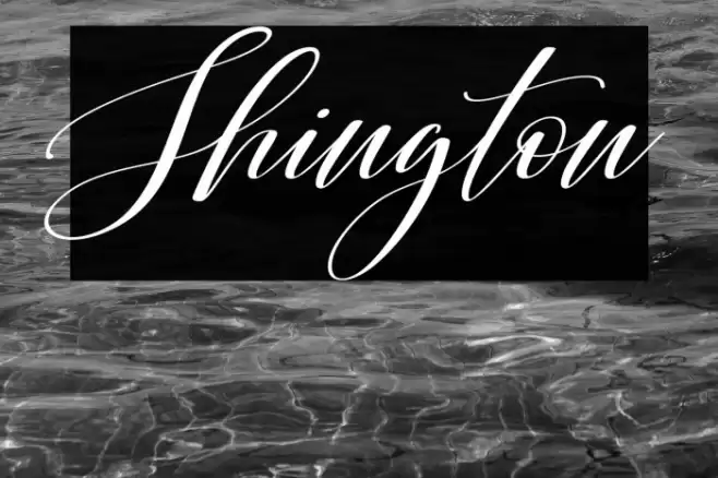 Shington Font examples