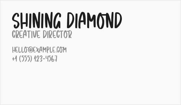 Shining Diamond Business Card