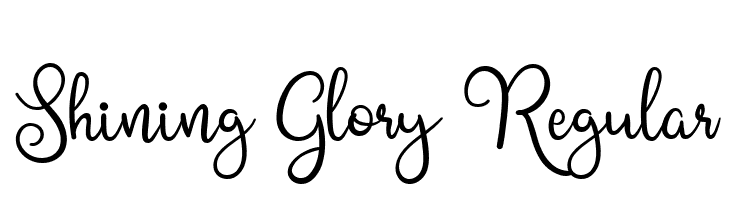 Shining Glory Regular  Frei Schriftart Herunterladen