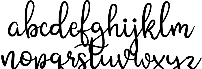Shining Glory Regular Font LOWERCASE