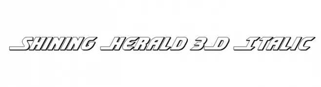 Shining Herald 3D Italic 
