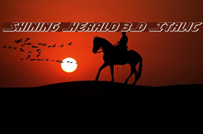 Shining Herald 3D Italic Font examples